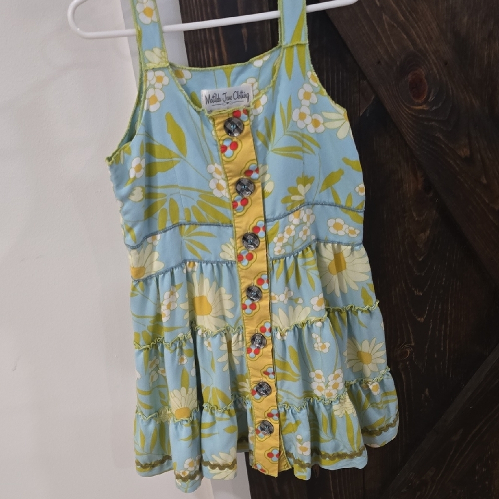Matilda Jane Blue and Yellow Floral Kids Dress/Tunic/Top